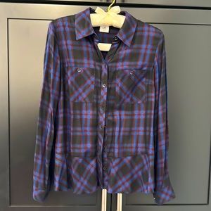 Cabi Rich plaid button front